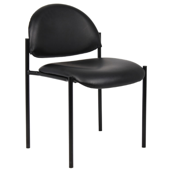 DIAMOND STACKING CHAIR - BLK CARESSOFT