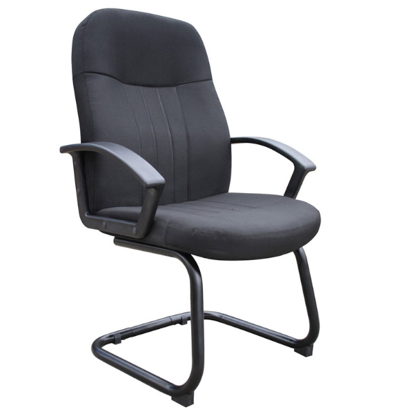 BLACK FABRIC GUEST CHAIR