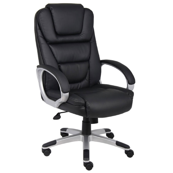 NTR EXECUTIVE LEATHER,SILVER WHITE COATING BASE CHAIR