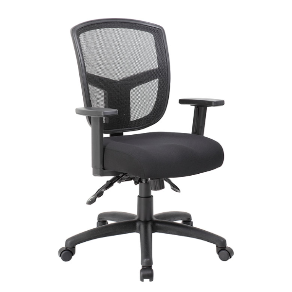 CONTRAST MESH,4 INCH SEAT,3-P MECH,ADJUST ARM,27 BASE