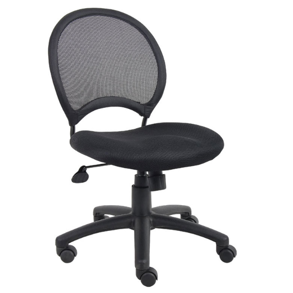 MESH CHAIR NO ARM W/BALLISTIC NYLON,25 IN BASE