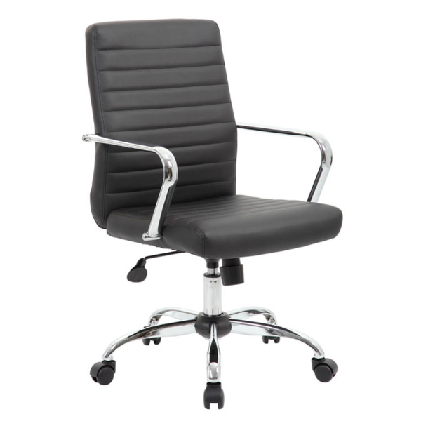 BLACK CP CHAIR CHROME ARM(9472144),25.2 CHROME BASE