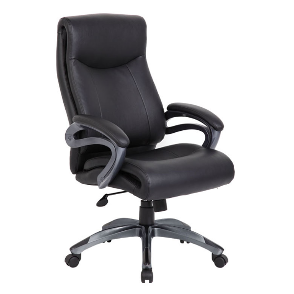 EXECUTIVE HIGH BACK CHAIR,GUN METAL FINISH,TU615 ARM,27BASE