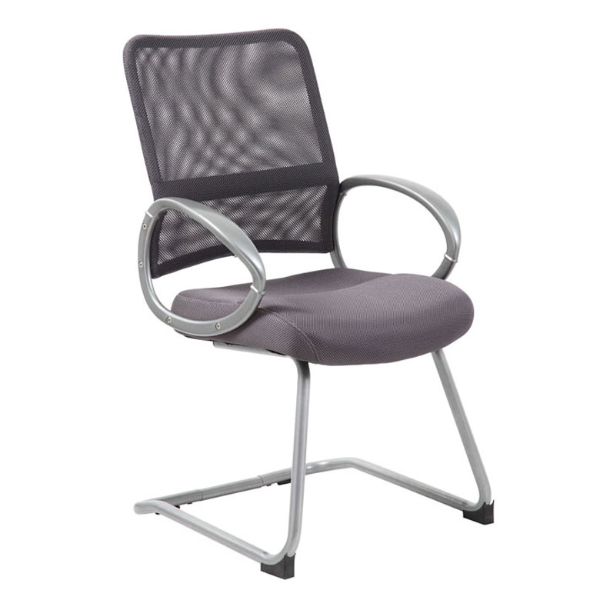 CHARCOAL GREY MESH GUEST CHAIR