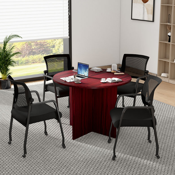 ROUND TABLE SET,N127-M(1)+B6889R-BK(4)