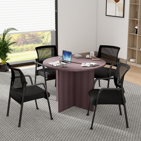ROUND TABLE SET,N127-DW(1)+B6889-BK(4)