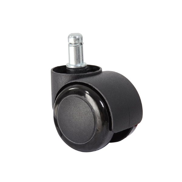 50MM HOODED SOFT CASTER, 2 DIAMETER X 3 1/4 HEIGHT