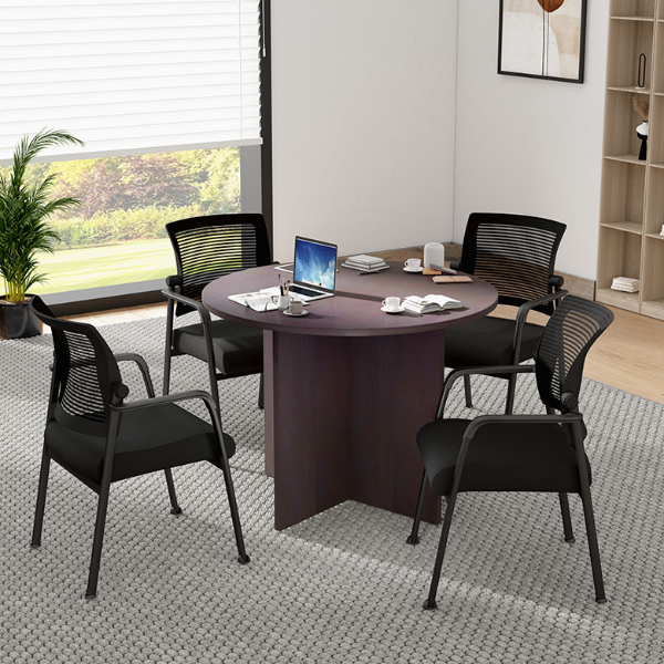 ROUND TABLE SET,N127-MOC(1)+B6889R-BK(4)