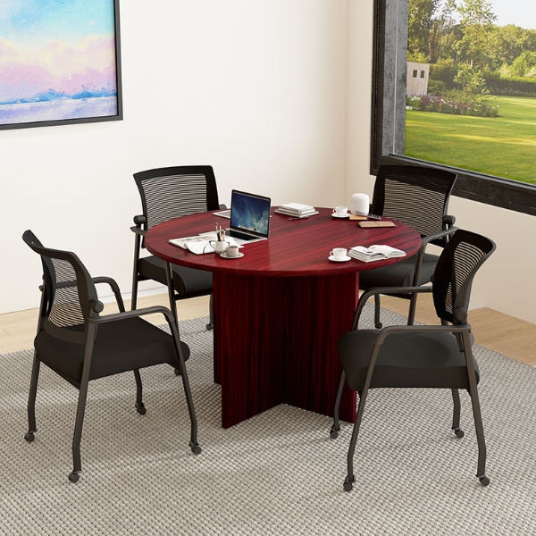 ROUND TABLE SET,N123-M(1)+B6889R-BK(4)