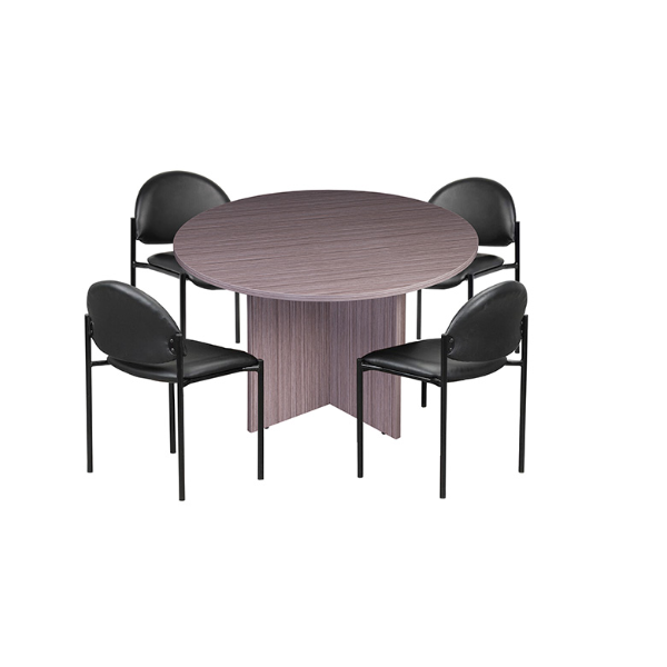 N127-DW & 4 B9505-CS,ROUND TABLE GROUP IN DRIFTWOOD