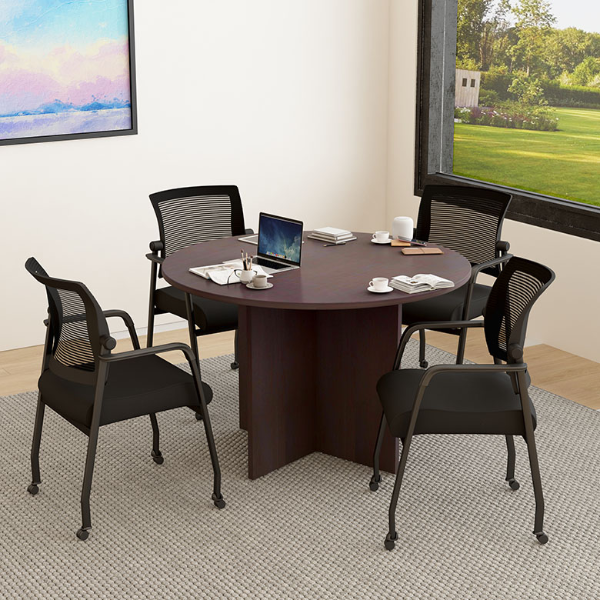 ROUND TABLE SET,N123-MOC(1)+B6889R-BK(4)