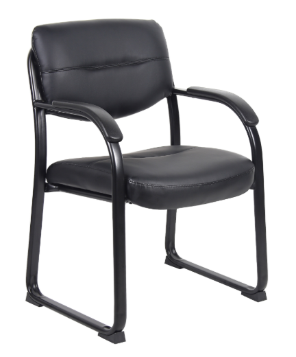 LEATHER PLUS SLED BASE SIDE CHAIR