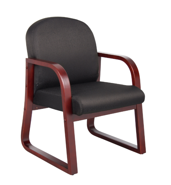 MAHOGANY FRAME SIDE DINING GUEST CHAIRS