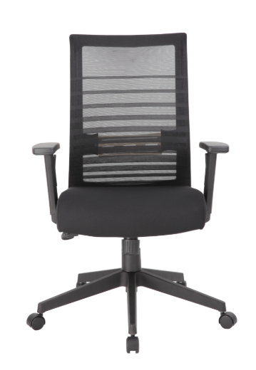 BLACK MESH CHAIR W/YM8630,ADJ.YT579 ARM,80MM GAS,25IN BASE