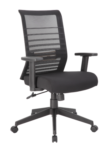 BLACK MESH CHAIR W/YM8630,ADJ.YT579 ARM,80MM GAS,25IN BASE