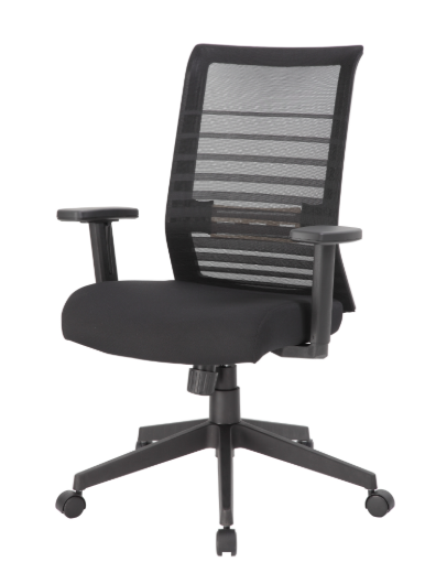 BLACK MESH CHAIR W/YM8630,ADJ.YT579 ARM,80MM GAS,25IN BASE