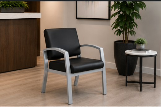 RECEPTION CHAIR,AM BK,SPRING PAK SEAT.