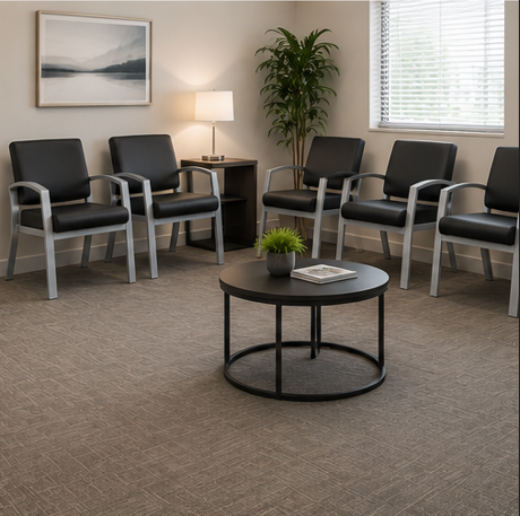 RECEPTION CHAIR,AM BK,SPRING PAK SEAT.