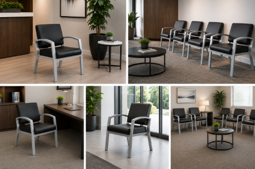 RECEPTION CHAIR,AM BK,SPRING PAK SEAT.