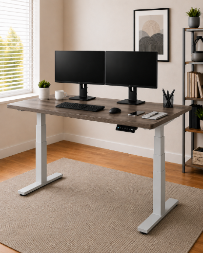 DUAL-MOTOR ELECTRIC HEIGHT ADJUSTABLE DESK FRAME