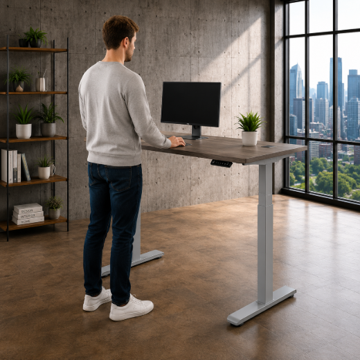 DUAL-MOTOR ELECTRIC HEIGHT ADJUSTABLE DESK FRAME
