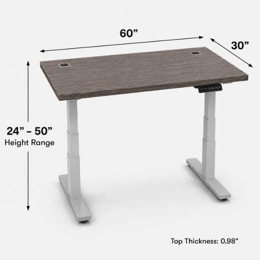 DUAL-MOTOR ELECTRIC HEIGHT ADJUSTABLE DESK FRAME